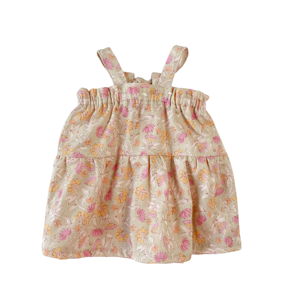 
                      
                        Baby linen dress / floral pistachio
                      
                    