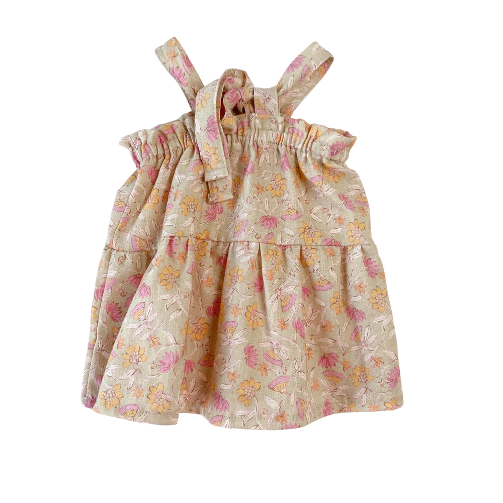 
                      
                        Baby linen dress / floral pistachio
                      
                    