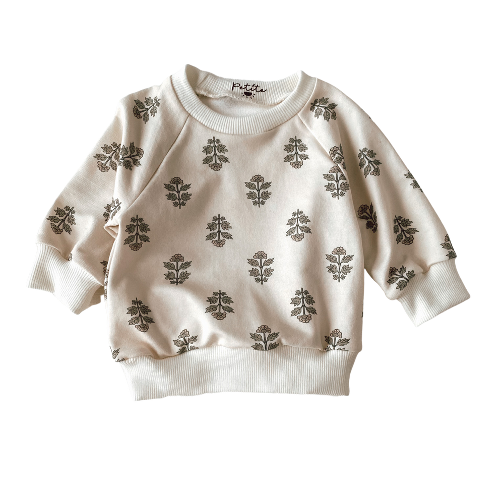 Baby cotton sweatshirt / florals