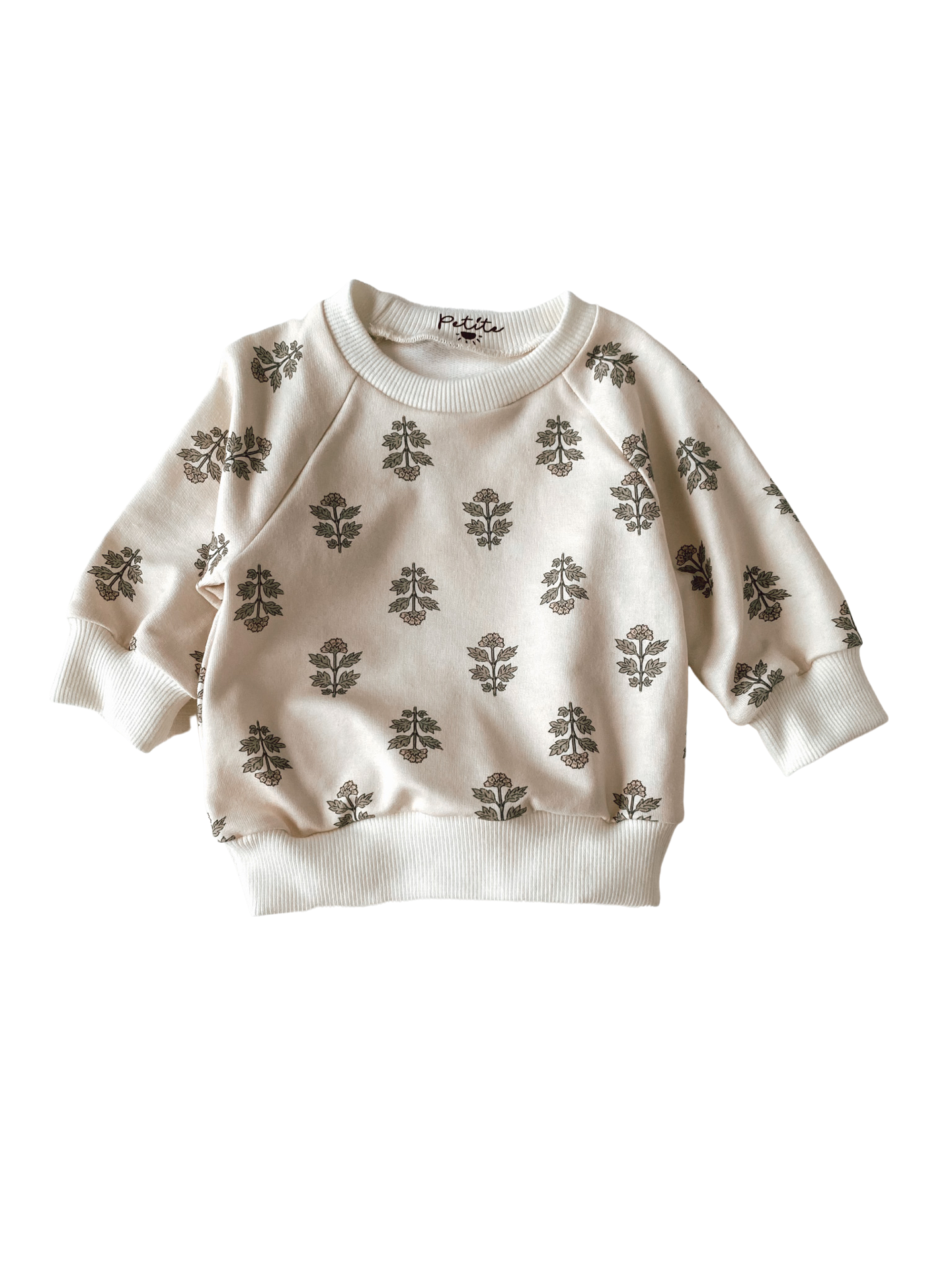 Baby cotton sweatshirt / florals