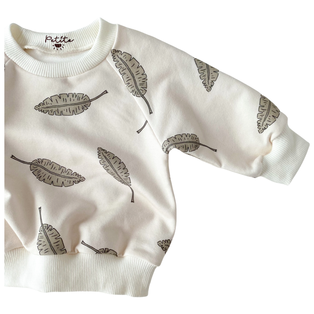 
                      
                        Baby cotton sweatshirt / leaves
                      
                    