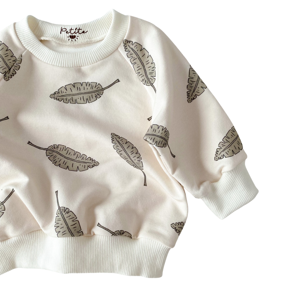 
                      
                        Baby cotton sweatshirt / leaves
                      
                    