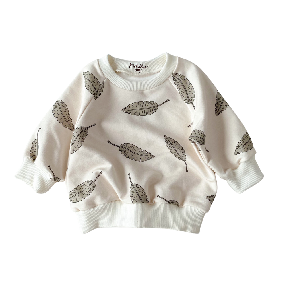 
                      
                        Baby cotton sweatshirt / leaves
                      
                    