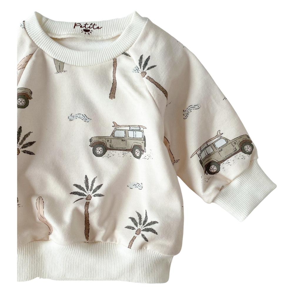 
                      
                        Baby cotton sweatshirt / cars & palm trees
                      
                    