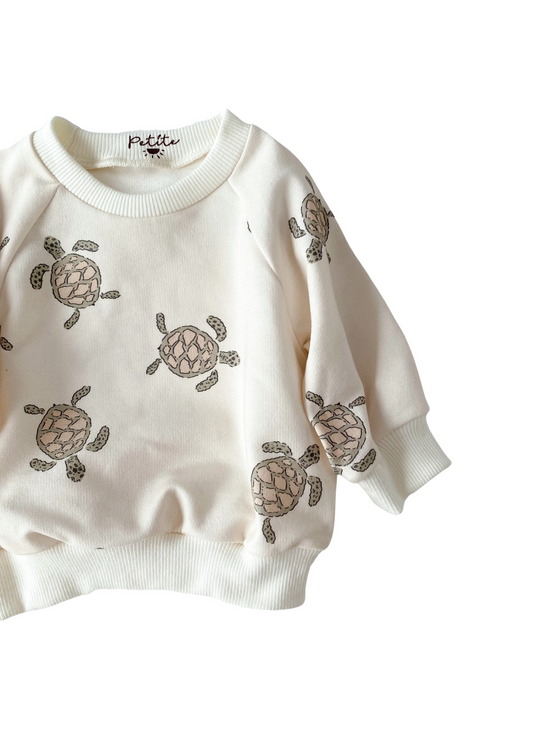 Baby cotton sweatshirt / turtles