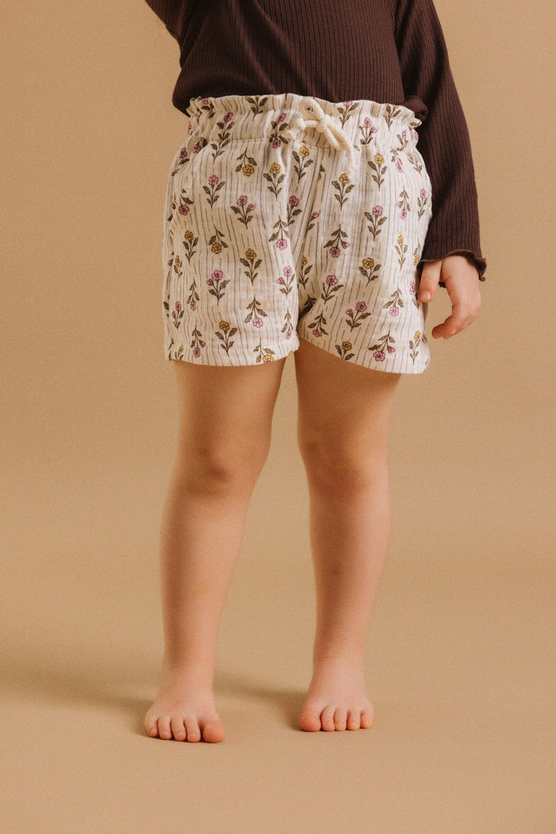 Muslin Ruffle shorts / Meadow whisper