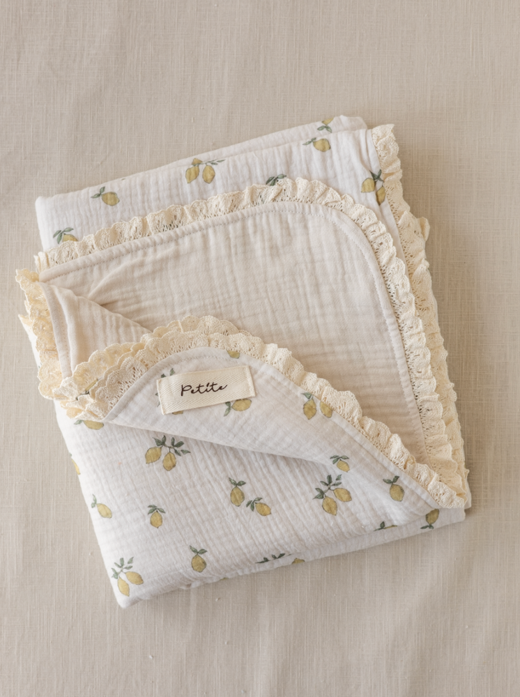 
                      
                        Muslin Blanket /  lemons + lace
                      
                    