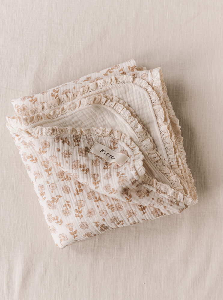 
                      
                        Muslin Blanket /  blossom + lace
                      
                    