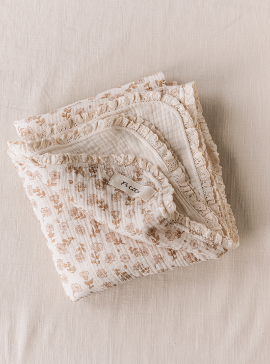 Muslin Blanket /  blossom + lace