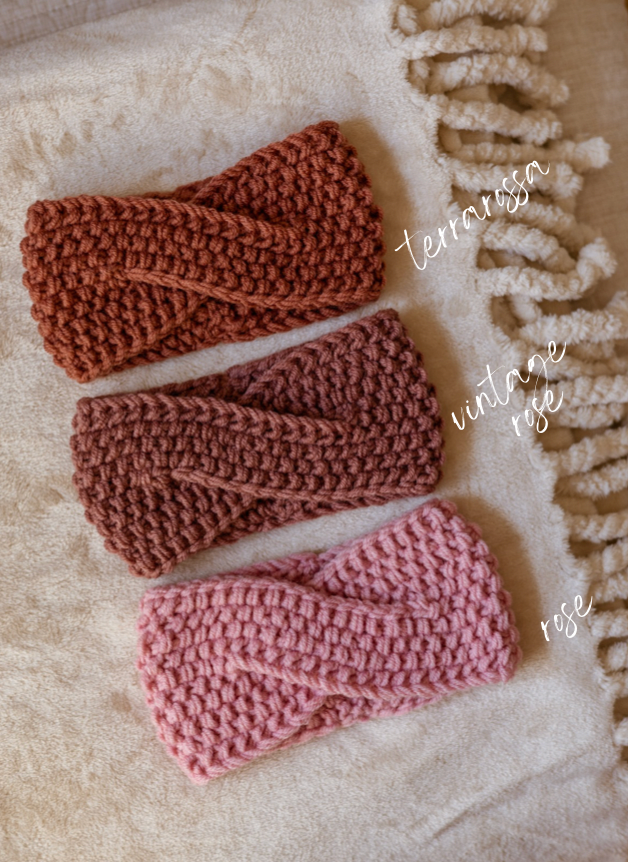 
                      
                        Kids Knitted headband  / girly tones
                      
                    