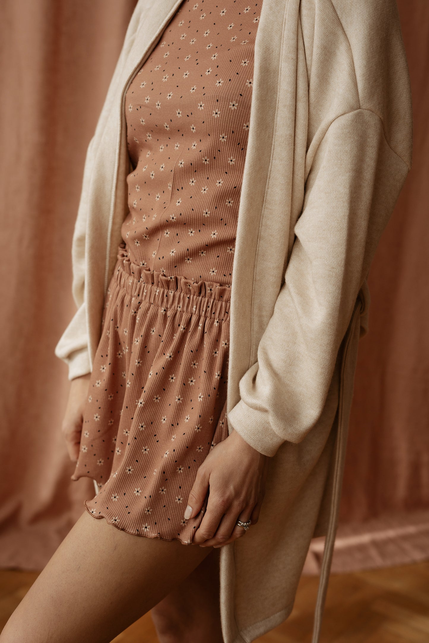 Dolga jopica / cream knit