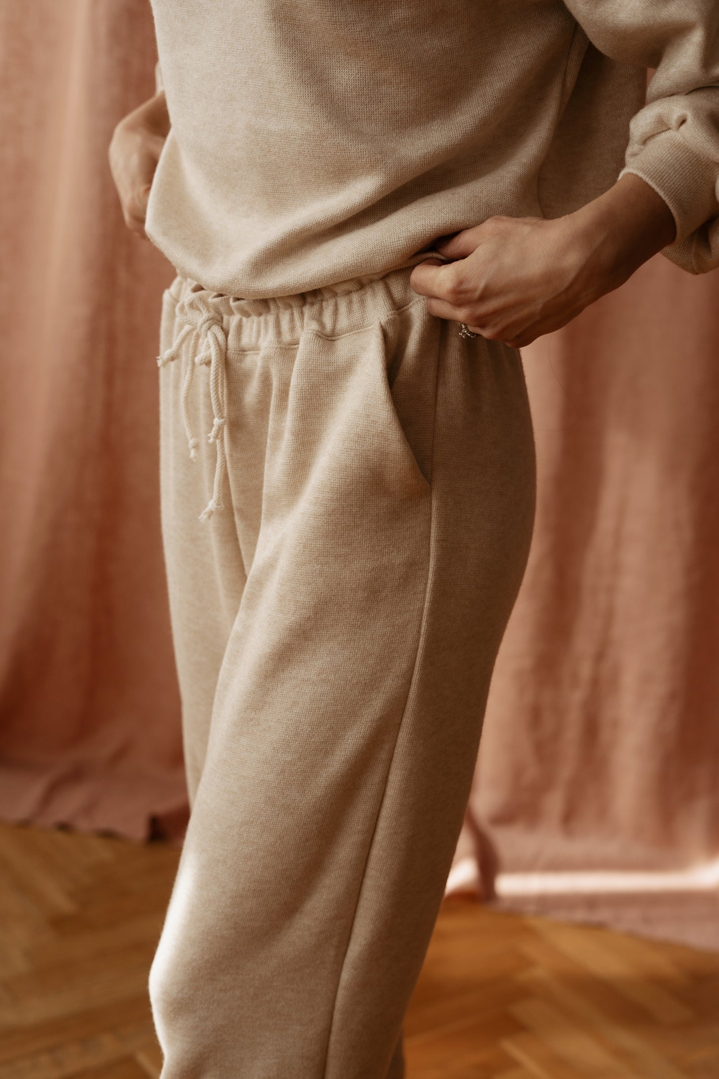 Loungewear pants / cream knit