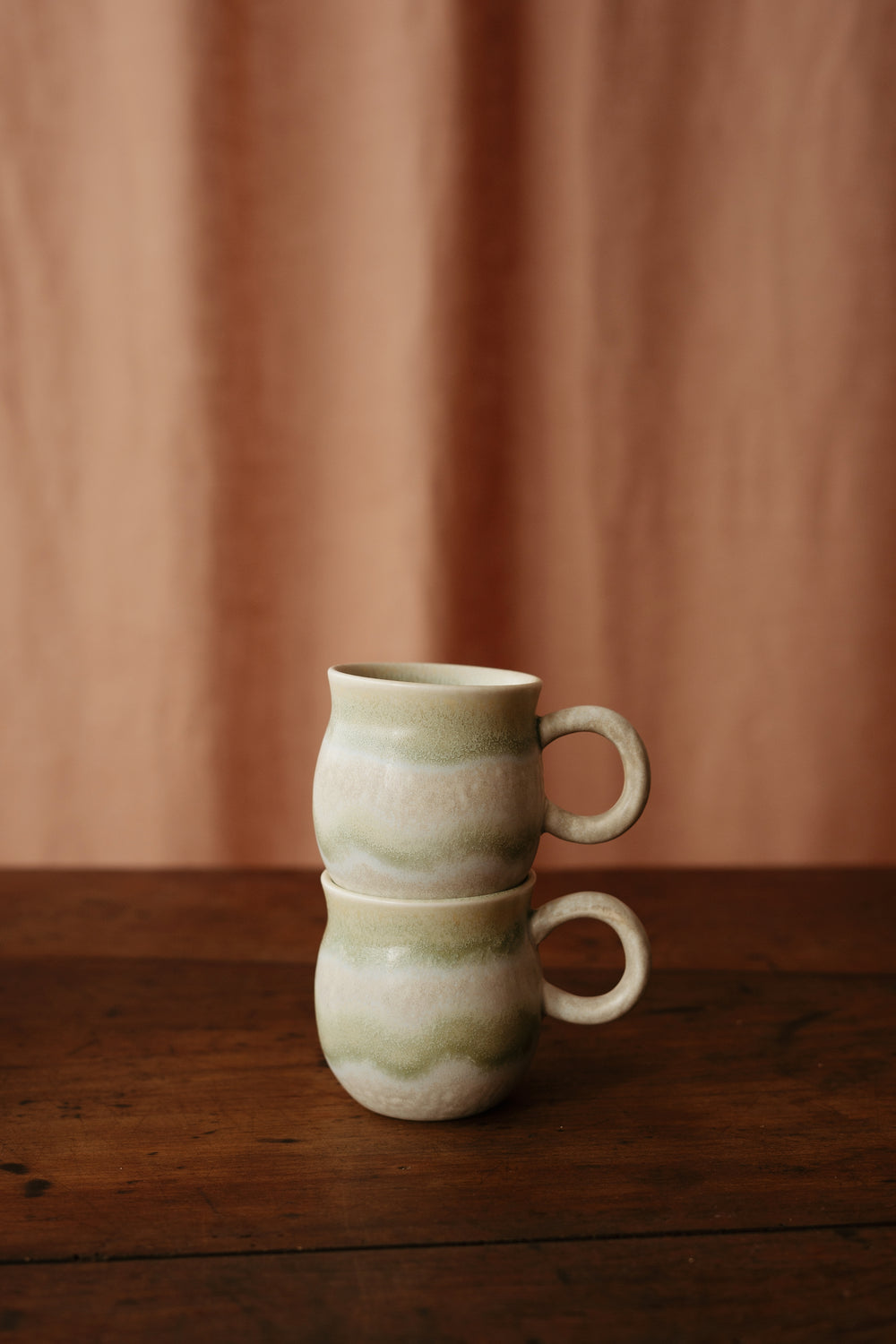 Skodelica za kavo - stoneware - sage