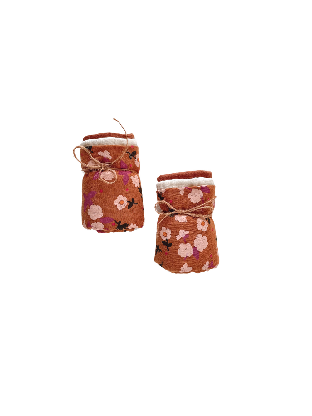 Muslin Burp cloth set / boho burnt orange