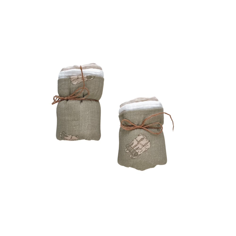 Muslin Burp cloth set / boho backpacks