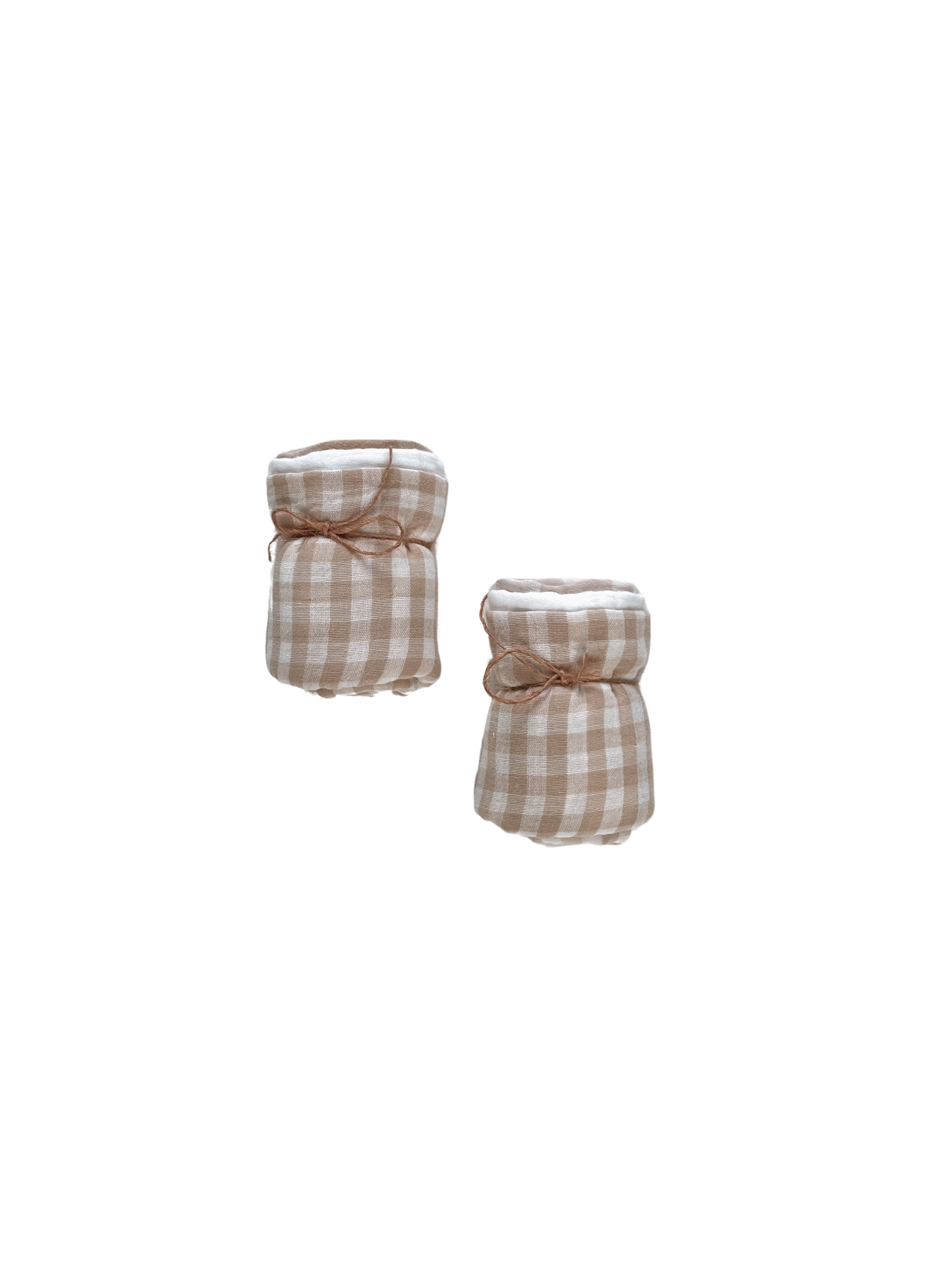 Komplet Muslin krpic za umivanje / checkers - beige