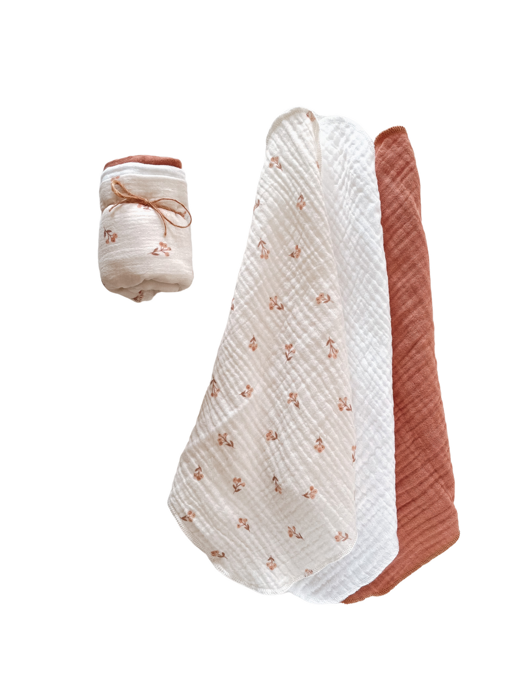 Muslin Burp cloth set / berries