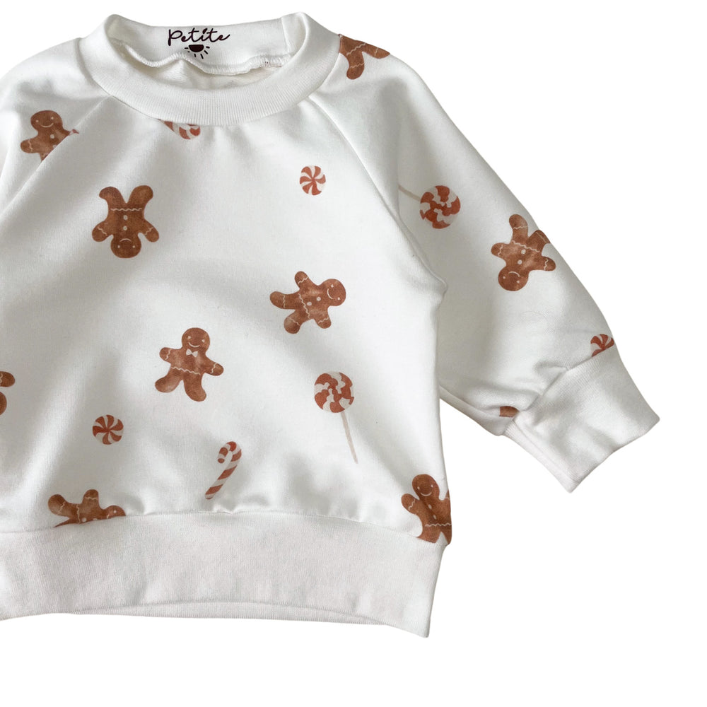 Baby cotton sweater / gingerbread man