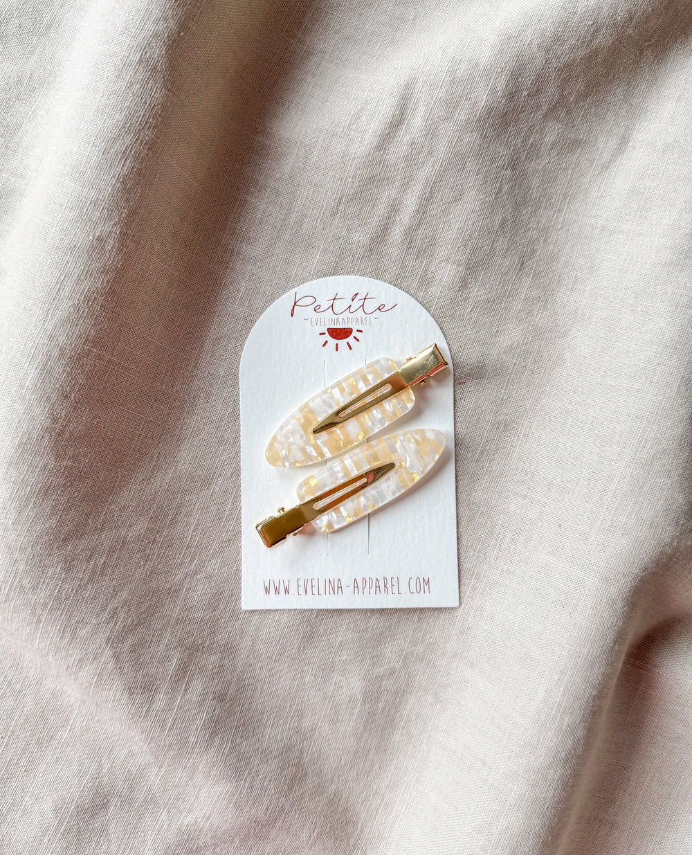 Hair clip set / butter