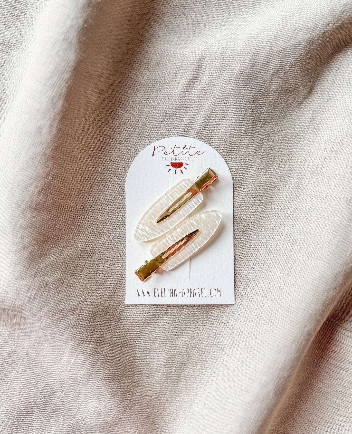 Hair clip set / ivory