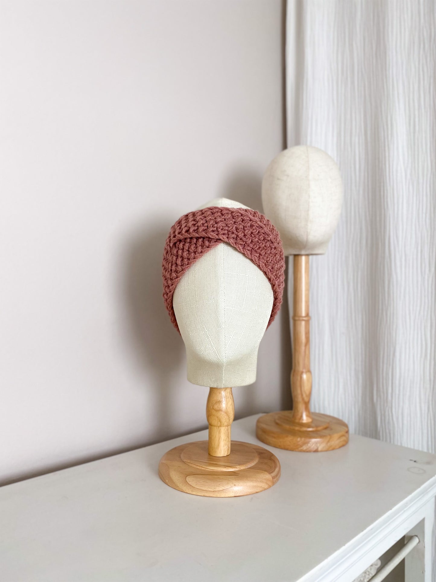 Hand-knitted headband