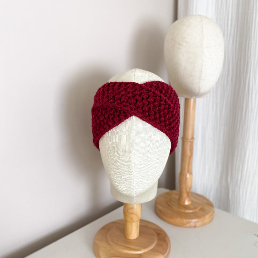 Hand-knitted headband