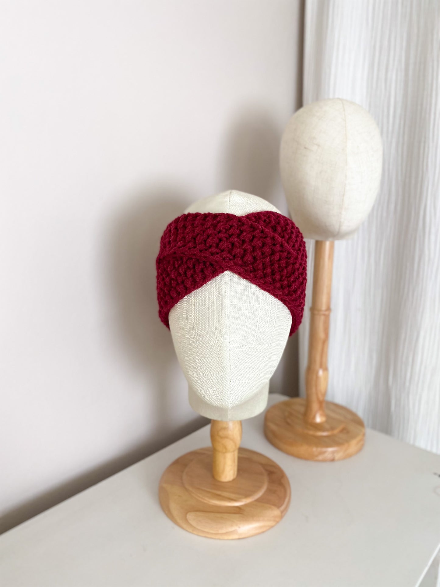 Hand-knitted headband