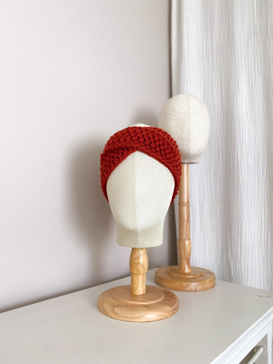 Hand-knitted headband