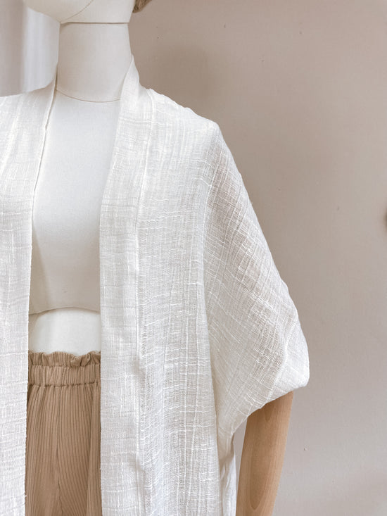Kimono - ivory cotton gauze