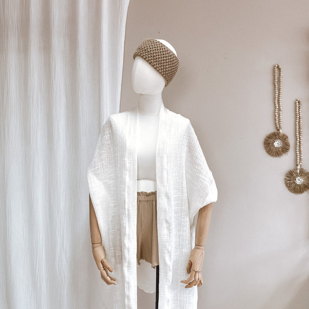 Kimono - ivory cotton gauze