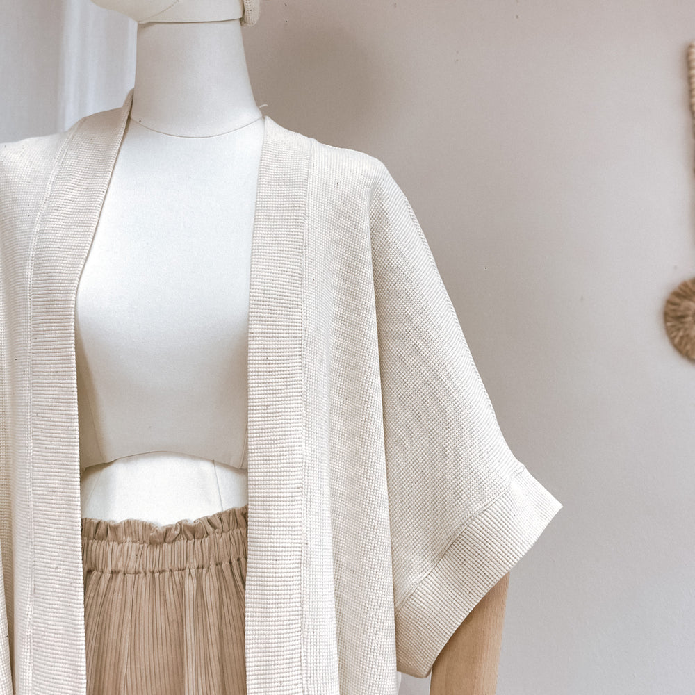 Kimono - linen waffle knit