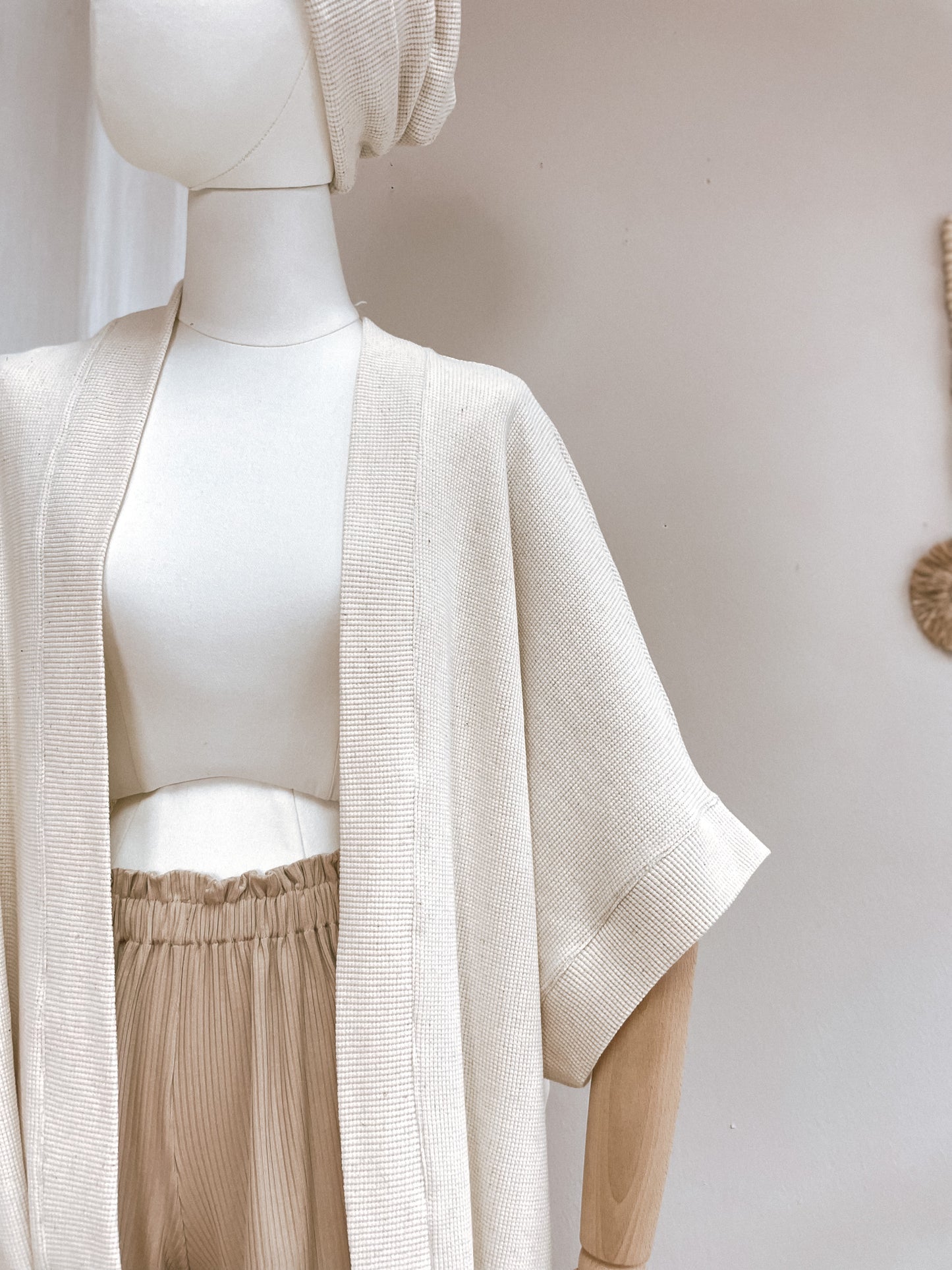 Kimono - linen waffle knit