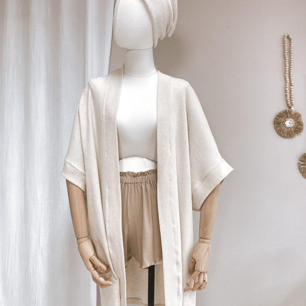 
                      
                        Kimono - linen waffle knit
                      
                    