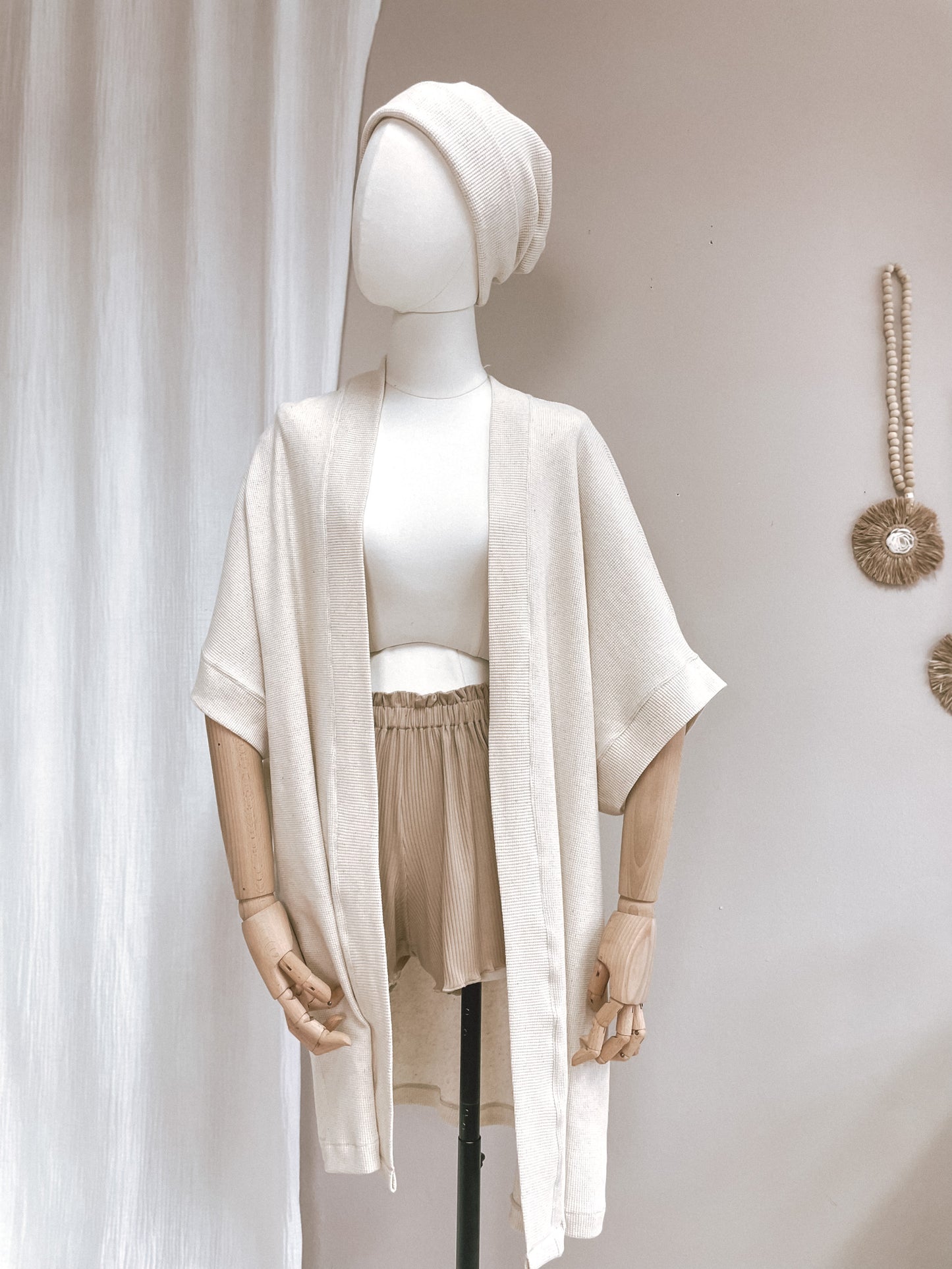 Kimono - linen waffle knit