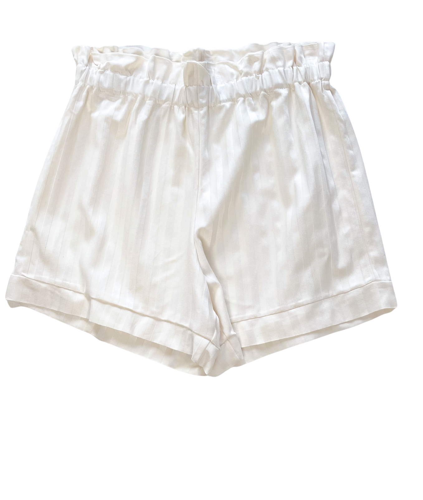 Viscose ruffle shorts / ivory