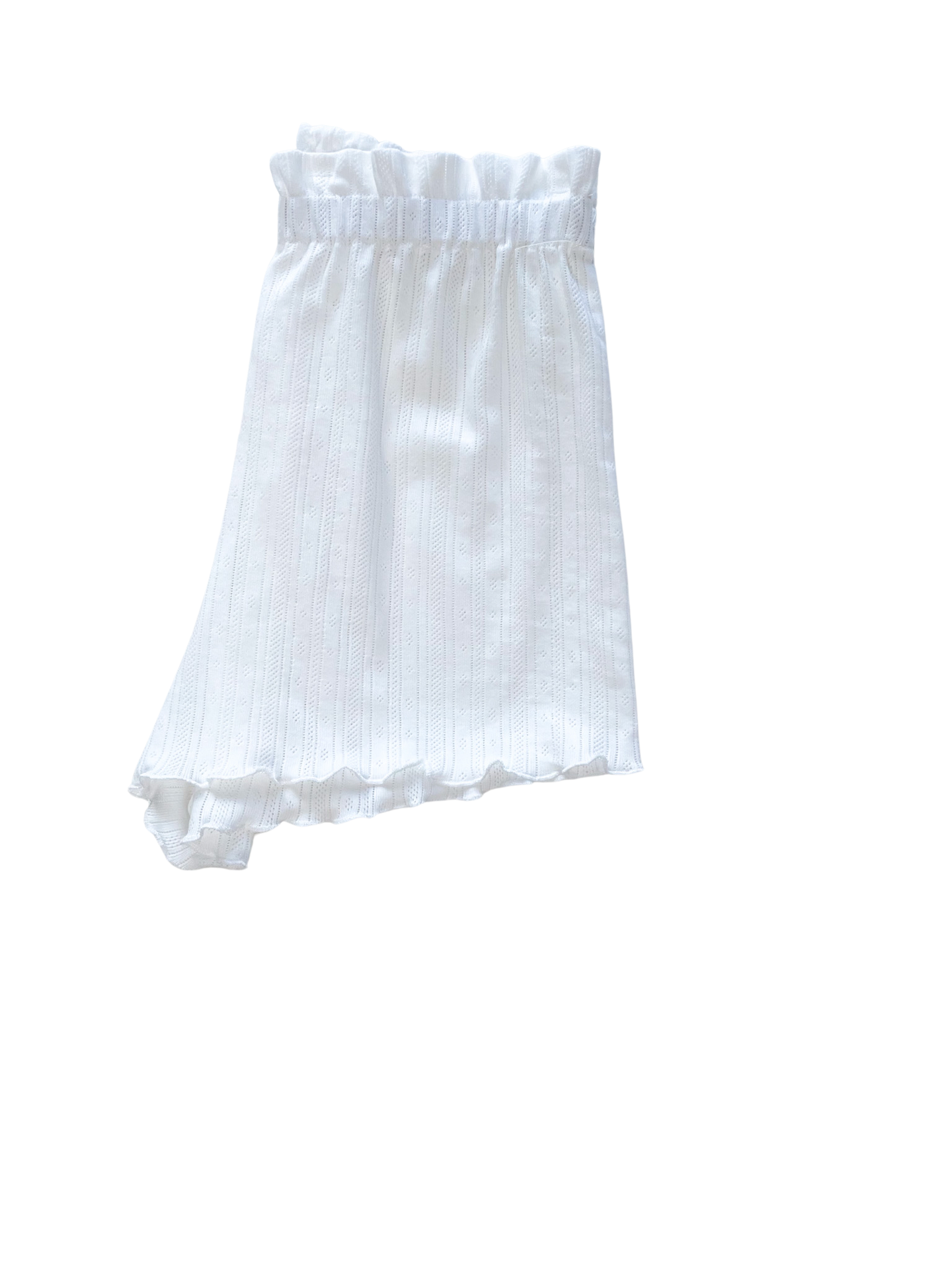 Load image into Gallery viewer, Pointoille ruffle shorts / ivory
