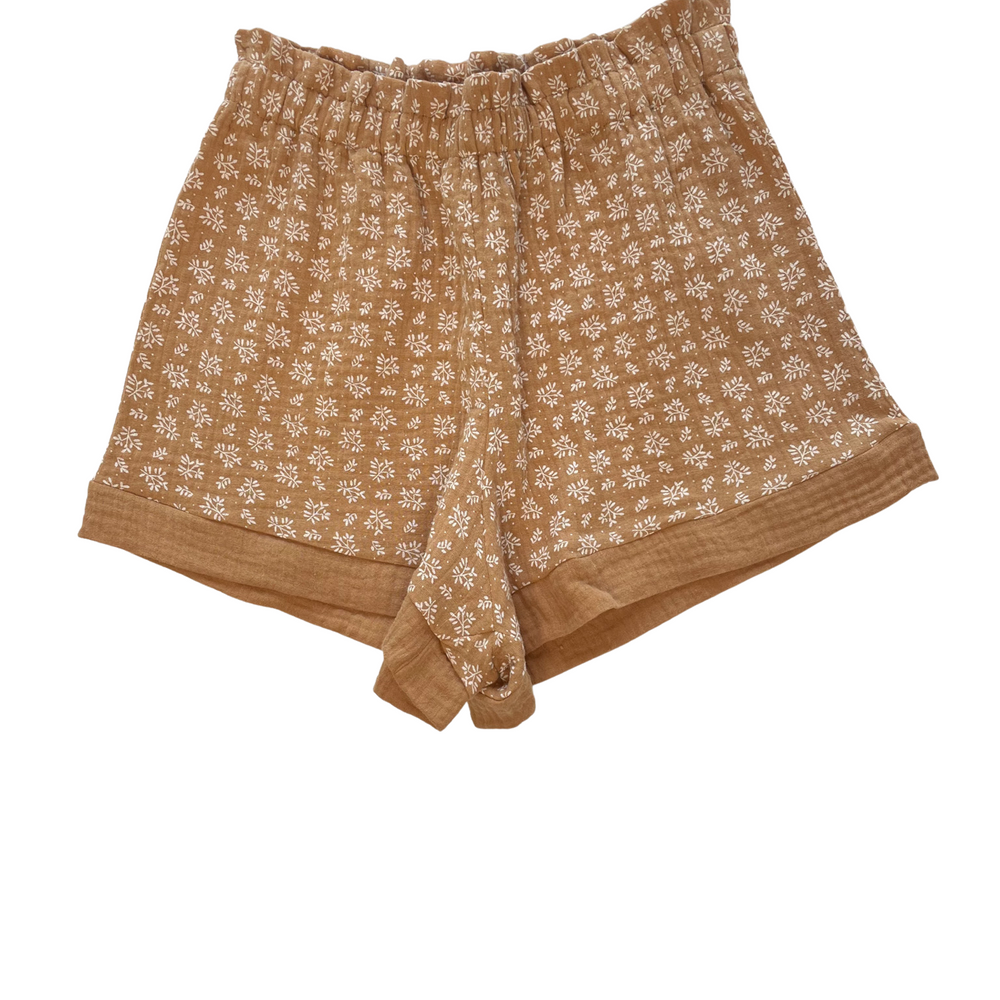 
                      
                        Muslin ruffle shorts / branches - caramel
                      
                    