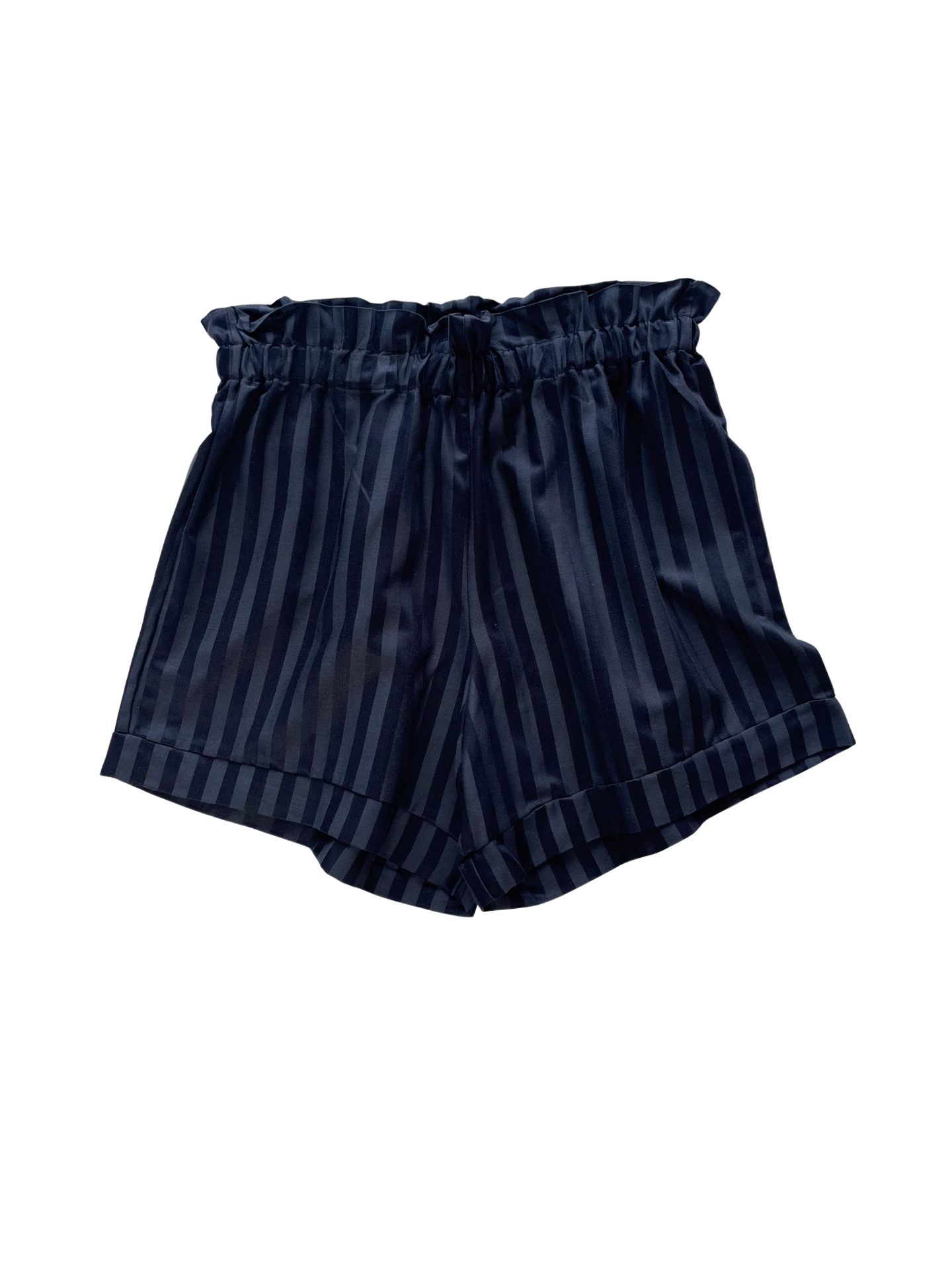 Viscose ruffle shorts / dark navy