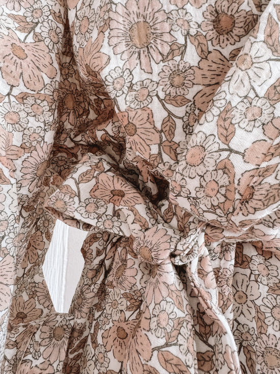 Muslin robe  / summer flowers