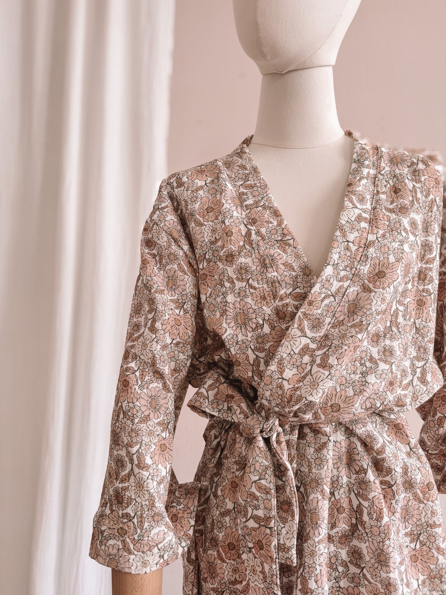 Muslin robe  / summer flowers