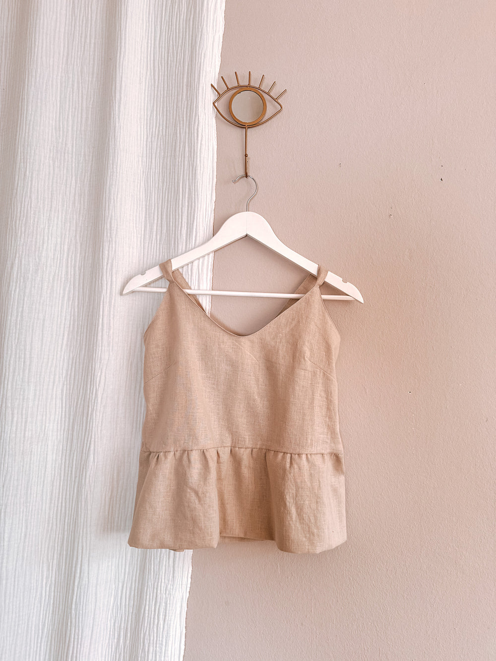 Brielle ruffle top / linen