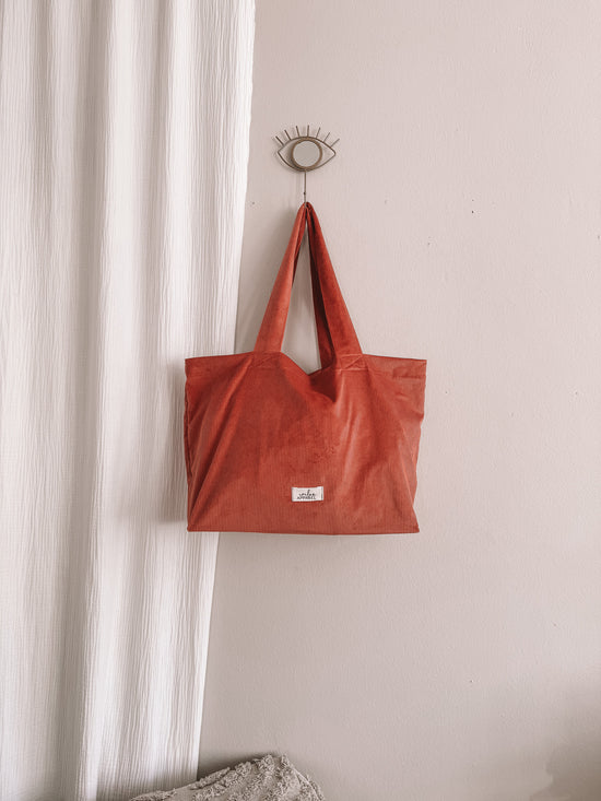Shopping Bag / corduroy - terracotta
