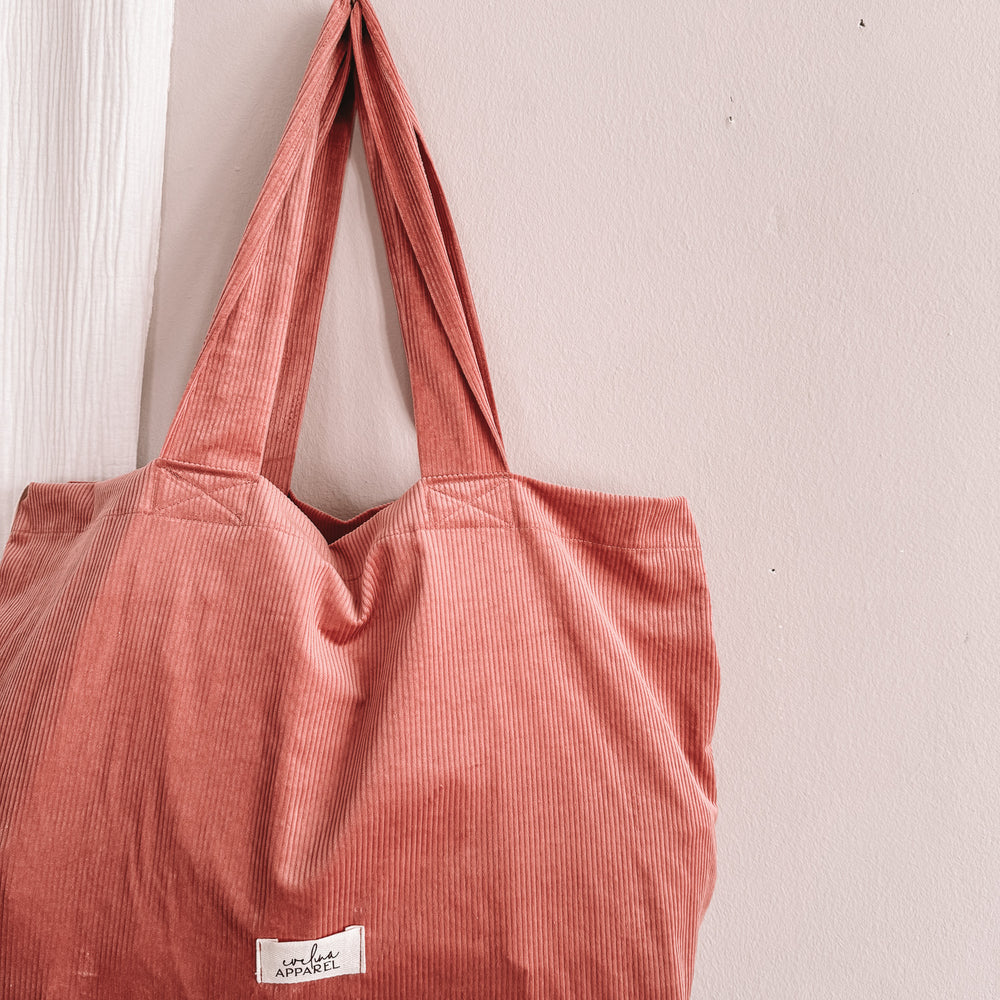 Shopping Bag / corduroy - rose