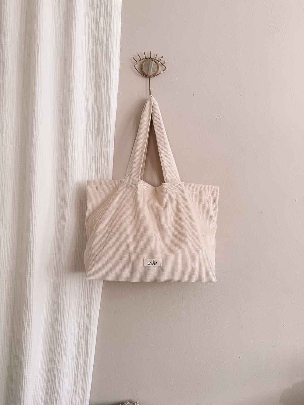 Shopping Bag / corduroy - ecru