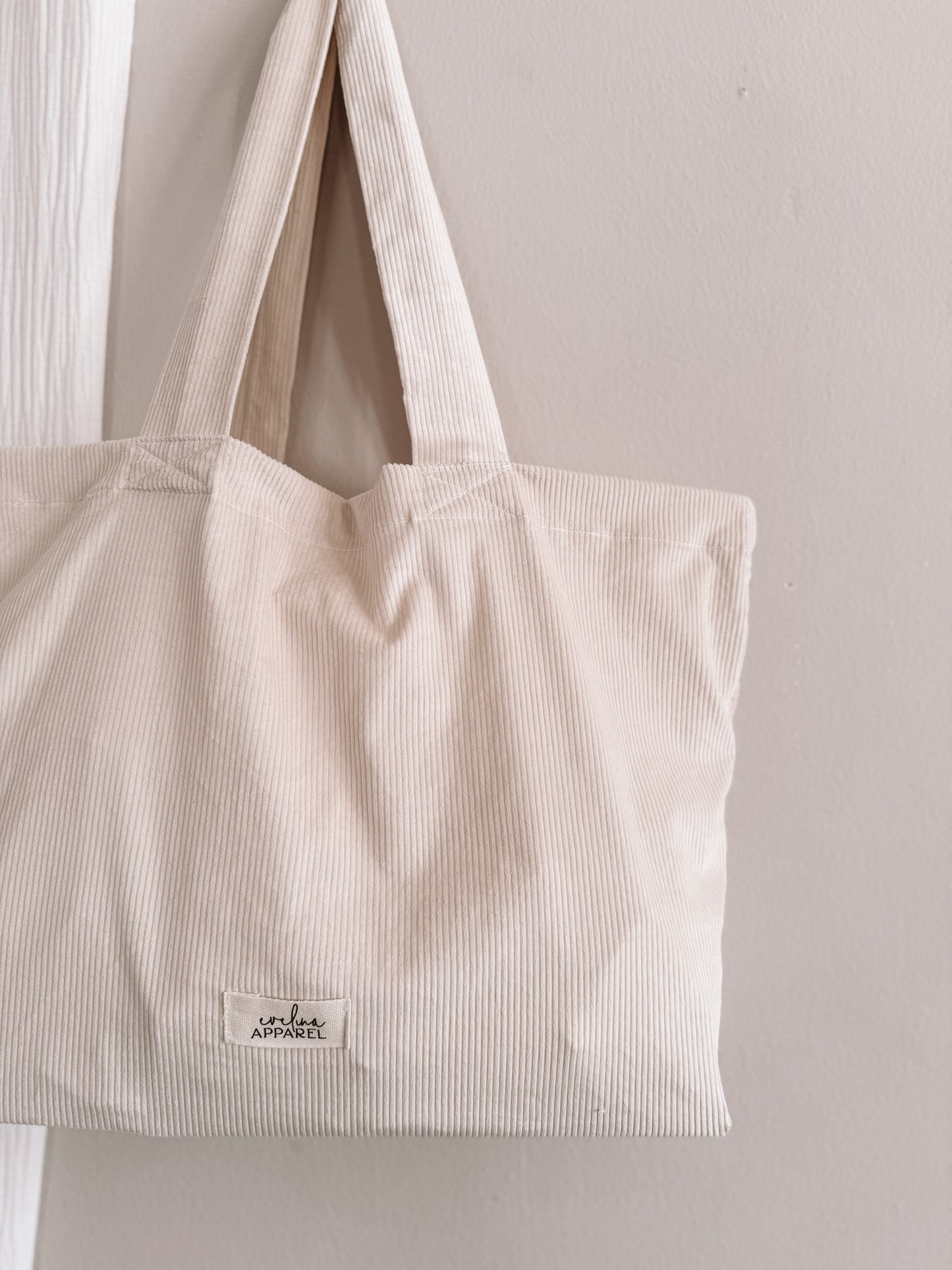 Shopping Bag / corduroy - ecru