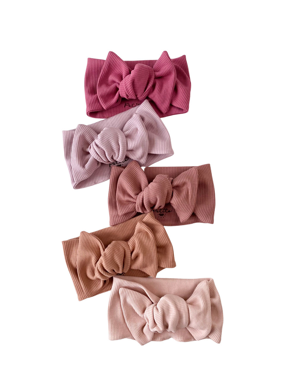 Bow headband / ribbed jersey - girly tones