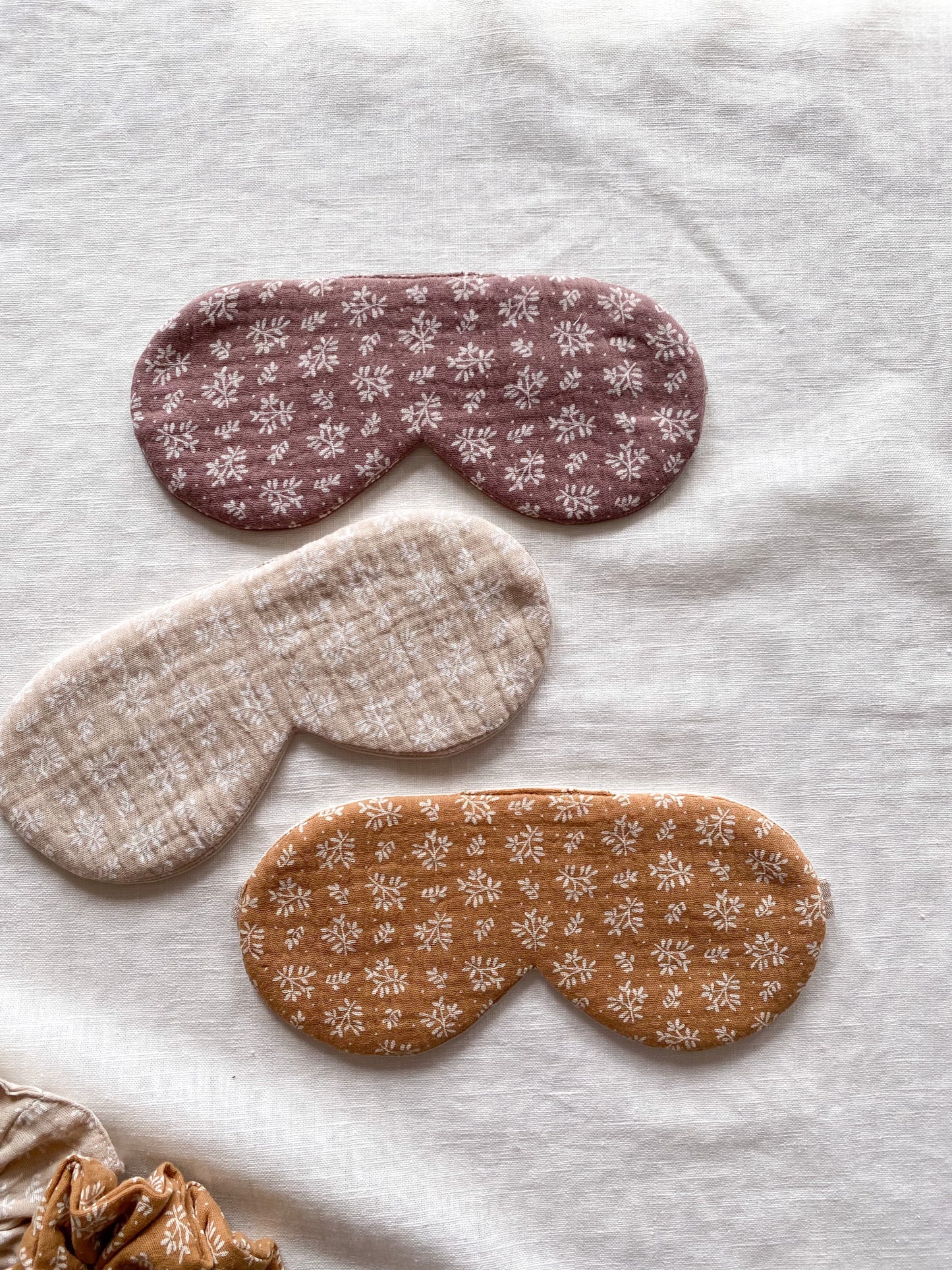 Cotton sleep masks / muslin floral