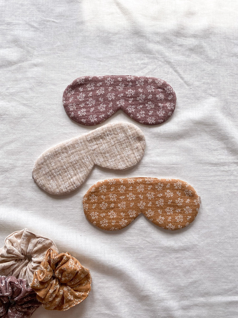 Cotton sleep masks / muslin floral