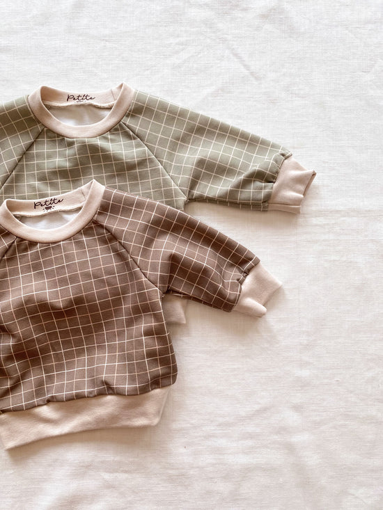 Baby cotton sweater / checkers