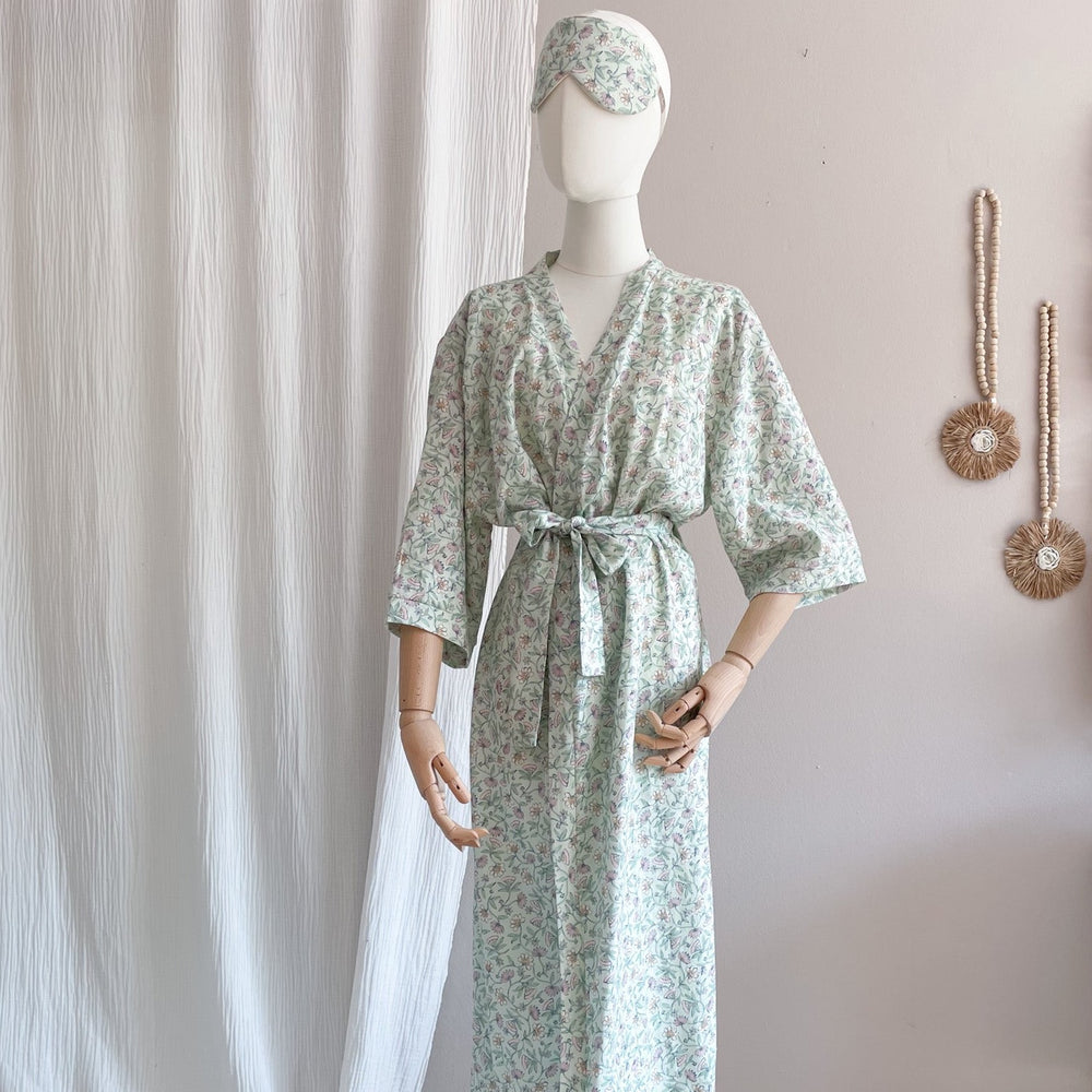 Linen + viscose kimono / mint